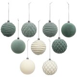 Feeric Set novogodišnjih kugli x9 d8cm zeleni gliter (198550) | ePonuda.com
