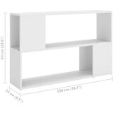 Ormarić za knjige bijeli 100 x 24 x 63 cm od konstruiranog drva | shoptok.hr
