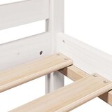 vidaXL Krevet s regalom z knjige bez madraca bijeli 200x200cm borovina | shoptok.hr