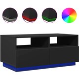 Maison Chic Klubska mizica - kavna mizica - Nizka mizica z LED lučkami črna 90x49x40 cm, (21752255) Cene