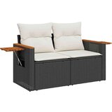 vidaXL 6-dijelni set vrtnih sofa s jastucima crni od poliratana | shoptok.hr