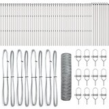 vidaXL Hexagonalna ograda 0,6x100 m Galvanizirani čelik, Ogradni stupovi 13 kom Ø32 mm 100 cm Galvanizirani čelik Cijene