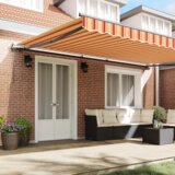 vidaXL Automatska uvlačiva tenda žuta i narančasta 500x350 cm | shoptok.hr
