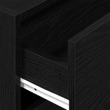 vidaXL Ormarić s 2 ladice crni hrast 60x31x40 cm konstruirano drvo | shoptok.hr