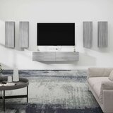  6-dijelni set TV ormarića sivog sonome konstruirano drvo | shoptok.hr