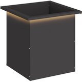  Vrtna posuda za sadnju s LED svjetlom Crna 40 x 40 x 40 cm Slike