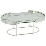 Schafer Schäfer ovalni stakleni stolić srebrni 32 x 20 cm Emi | shoptok.hr