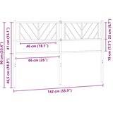  Metalno zamjensko uzglavlje bijelo 135 cm | shoptok.hr