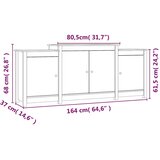  Komoda 164x37x68 cm Masivno drvo Bor Slike
