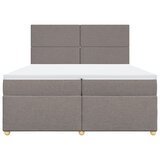  Krevet s oprugama i madracem smeđesivi 200x200 cm od tkanine | shoptok.hr