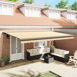 vidaXL Ručno uvlačiva tenda narančasta i bijela 500x300 cm Cijene
