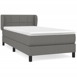 Maison Chic Box spring postelja - Vzmetna postelja z vzmetnico temno siva 80x200 cm blago SL7058, (21903351) Cene