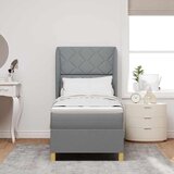  Krevet s opruga kutije Svijetlo siva 200 x 80 cm tkanina | shoptok.hr