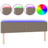 Maison Chic led posteljno vzglavje - vzglavna omarica - nočna omarica taupe 160x5x78/88 cm blago, (21706168) Cene