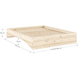 Karup Design Zakonska postelja iz masivnega bora brez vzglavja 160x200 cm v naravni barvi Orbit – | Shoptok.si