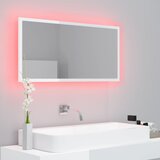  LED kupaonsko ogledalo visoki sjaj bijelo 90x8,5x37 cm akrilno | shoptok.hr