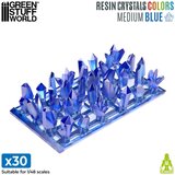 Green Stuff World Blue Resin Crystals Medium | Plavi smolasti kristali srednji 9–16mm (30 kom) | Eponuda.com