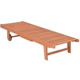 Garden Pleasure Leseni vrtni ležalnik v kremasto-naravni barvi San Diego - | Shoptok.si