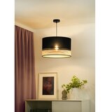  Duolla - Visilica na sajli DOUBLE RATTAN 1xE27/15W/230V Ø 40 cm crna/bež | Eponuda.com
