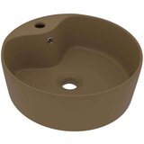  Razkošen umivalnik mat krem 36x13 cm keramičen, (20919203) | Shoptok.si