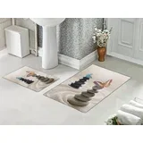 Set za kupatilo Kamenčići i leptir sa gumenom podlogom 40x60cm + 60x90cm, SG-016