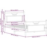 vidaXL Okvir kreveta bez madraca smeđa boja hrasta 100 x 200 cm drveni | shoptok.hr