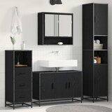 vidaXL set namještaja za kupaonicu 3 pcs crni hrast konstruirano drvo | shoptok.hr