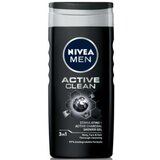 Nivea Men Active Clean gel za prhanje za telo, obraz in lase 250 ml za moške Cene