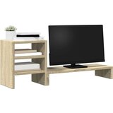 vidaXL Stojalo za monitor z organizatorjem sonoma hrast inženirski les | Shoptok.si