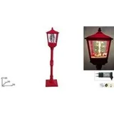 Novogodišnji crveni lampion sa vozićem/ efektom padanja snega/ svetlom i muzikom 135cm