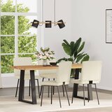 Furnova Jedilni stoli 4 kosi krem žamet, (21929462) | Shoptok.si