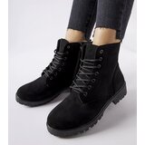 Gemre Black insulated eco-suede hiking boots Rosing | Shoptok.si