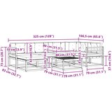  Set vanjskih sofa 7 pcs Bijela i antracit | shoptok.hr