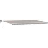 vidaXL Manuelna uvlačiva tenda s LED-om Svjetlosiva 600x300 cm | shoptok.hr