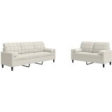  2-dijelni set sofa s jastucima krem baršunasti | shoptok.hr