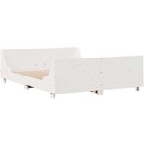 vidaXL Knjižna postelja brez vzmetnice bela 120x190 cm trden les | Shoptok.si