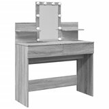 vidaXL Toaletna mizica z ogledalom siva sonoma 100x40x130 cm, (21416548) | Shoptok.si