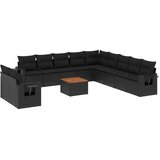  12-dijelni set vrtnih sofa od poliratana s jastucima crni | shoptok.hr