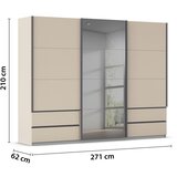 Premium Living Omara Z Drsnimi Vrati Elara, Barva Šampanjca | Shoptok.si