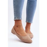 EVENTO Beige Women's Suede Ballerina Flats Lasota | shoptok.hr
