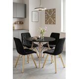  CIEZA stolica - crni baršun / zlatne noge x 1 | shoptok.hr