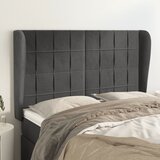  Uzglavlje s ušima tamnosivo 147x23x118/128 cm baršunasto | shoptok.hr