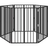  Vrata za pse 6 pcs Crna 60 x 80 cm Cinkani čelik | shoptok.hr