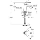 Grohe kopalniška armatura enoročna za umivalnik Eurostyle Cosmopolitan 3246920E | Shoptok.si