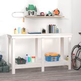 vidaXL Delovna miza bela 140x50x80 cm trdna borovina Cene