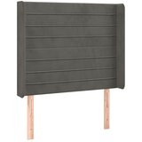 Maison Chic vzglavna omarica - nočna omarica - posteljna omarica z ušesi temno sivo 93x16x118/128 cm žamet, (21712380) Cene