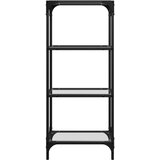  Stalak za pohranu s prozirnom površinom 40 x 30 x 95 cm čelični | shoptok.hr