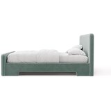 Micadoni Svijetlo plavi tapecirani bračni krevet s podnicom 160x200 cm Eda – | shoptok.hr