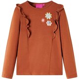  Dječja majica s dugim rukavima boja konjaka 92 | shoptok.hr
