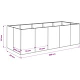  Vrtna saksija Srebrna 200 x 80 x 60 cm Nehrđajući čelik | shoptok.hr